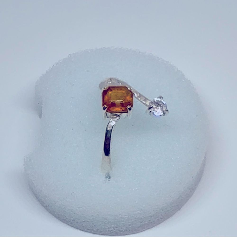 Handmade Beautiful Natural Garnet & Zircon Gemstone 925 Silver Ring - Picture 1 of 5